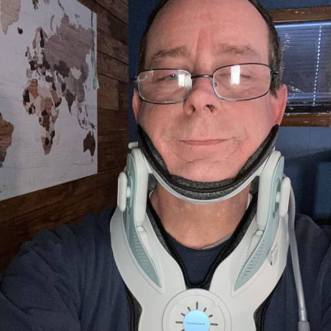 inflatable cervical collar, neck traction brace