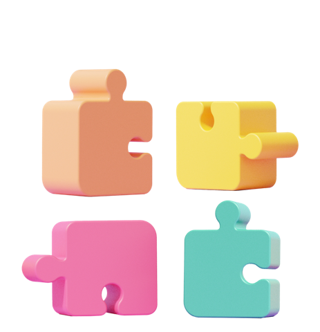 Multicolored puzzle pieces for Breakout Group Activities