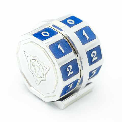 An exquisitely detailed D20 for the Infinity system by Corvus Belli.