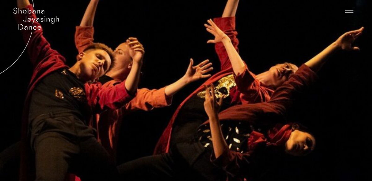 Screenshot of Shobana Jeyasingh Dance, from the dancer websites collection.