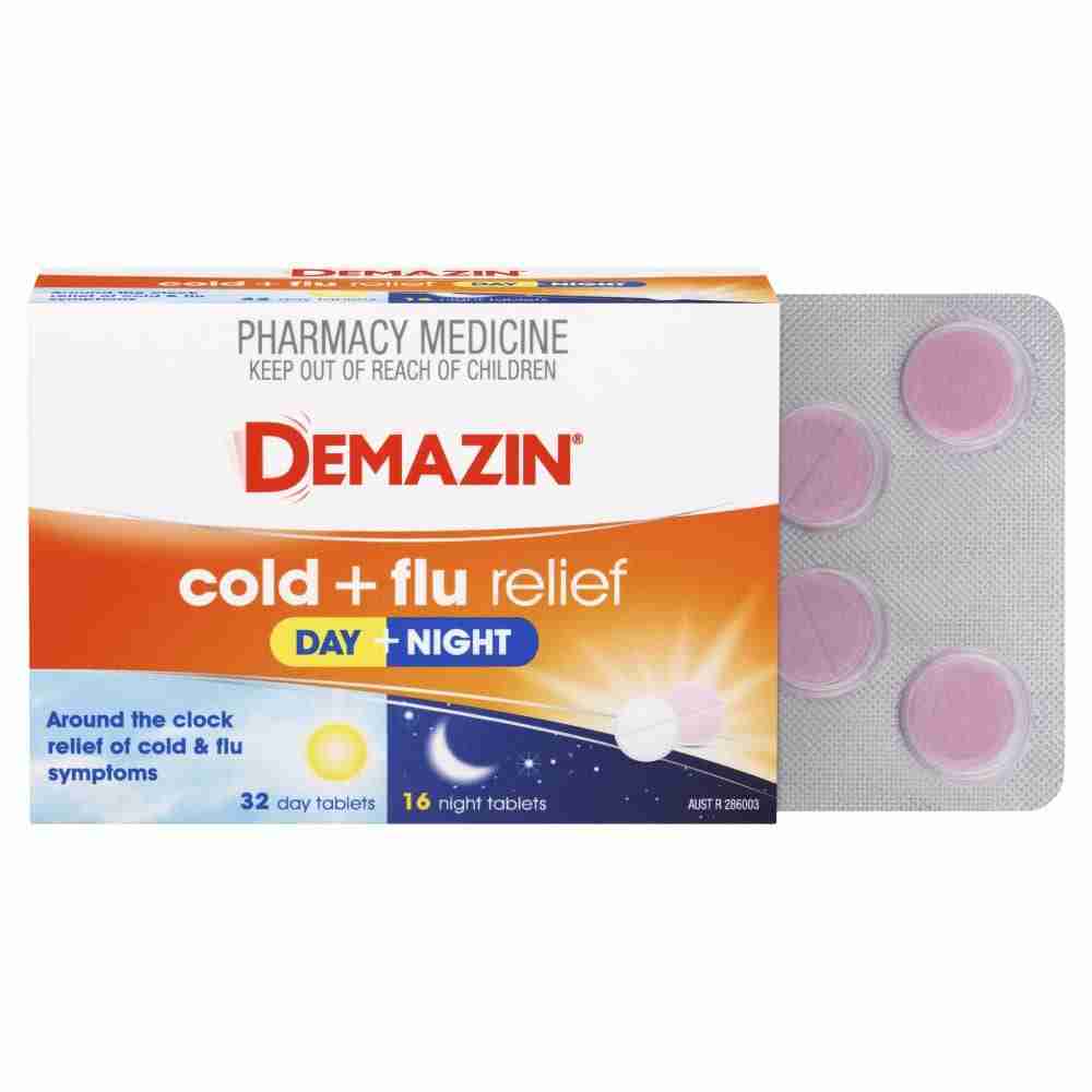 Demazin Cold & Flu Relief Day + Night 48 Tablets - Image 6