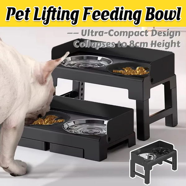 Height Adjustable Pet Feeding Bowl Dog Bowl Elevated Pet Dish Food Water Bowl - Image 3