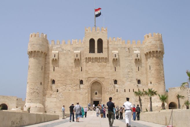 The Citadel of Qaitbay is an ancient fortress located on the Mediterranean coast of Egypt