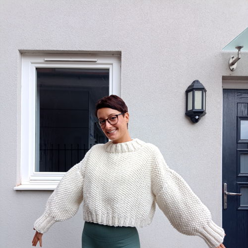 Strickmuster: Einfacher, schäbiger Pullover