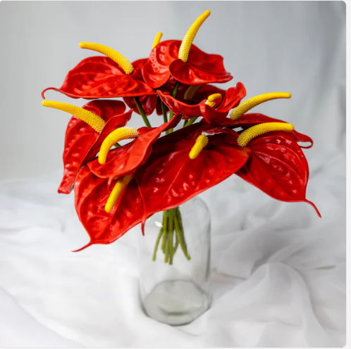 Anthurium Small Red - Realistic Artificial Flowers