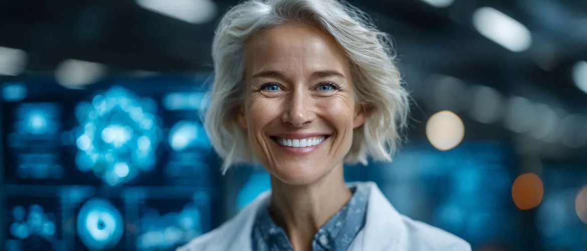 Healthcare leaders using futuristic analytics to plan strategic workforce staffing.
