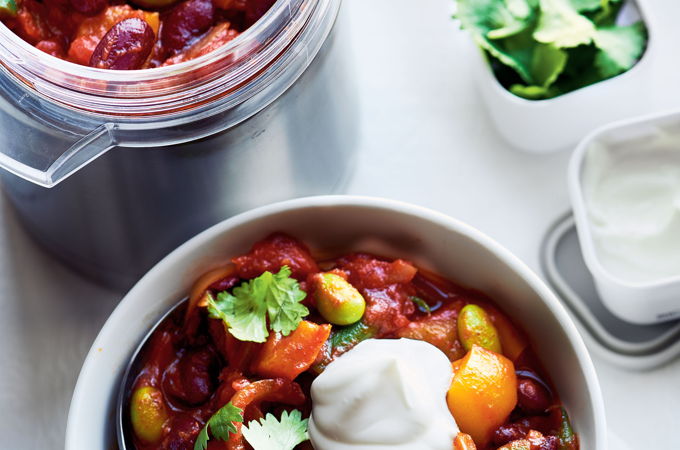 Vegetarian Chili with Edamame