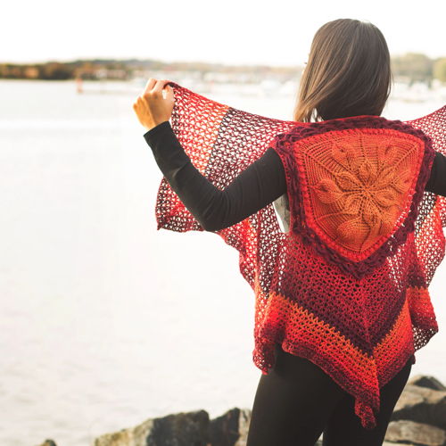Embossed Crochet Boho Vest
