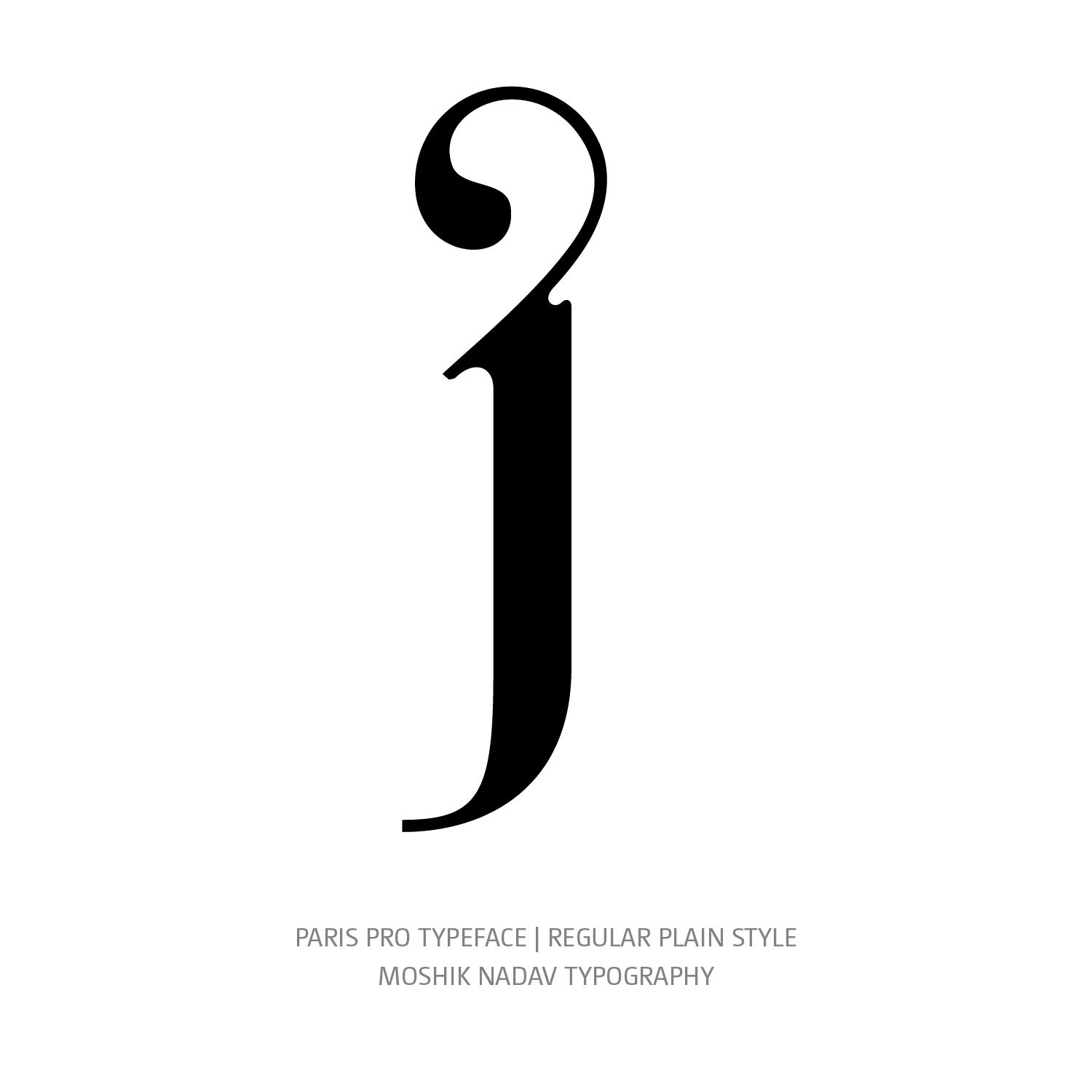 Paris Pro Typeface Regular Plain j