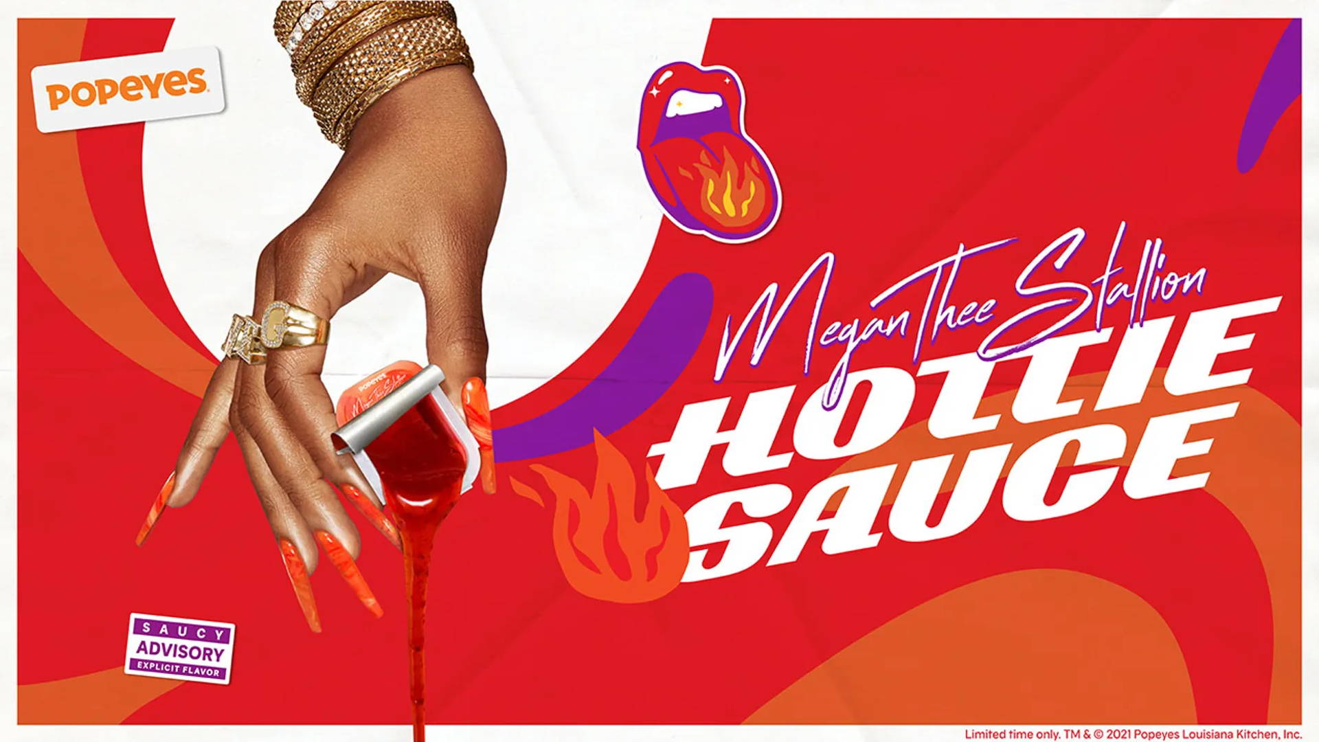 Featured image for Megan Thee Stallion and Popeyes Launch "Hottie Sauce" (and, Yes, There's Merch)