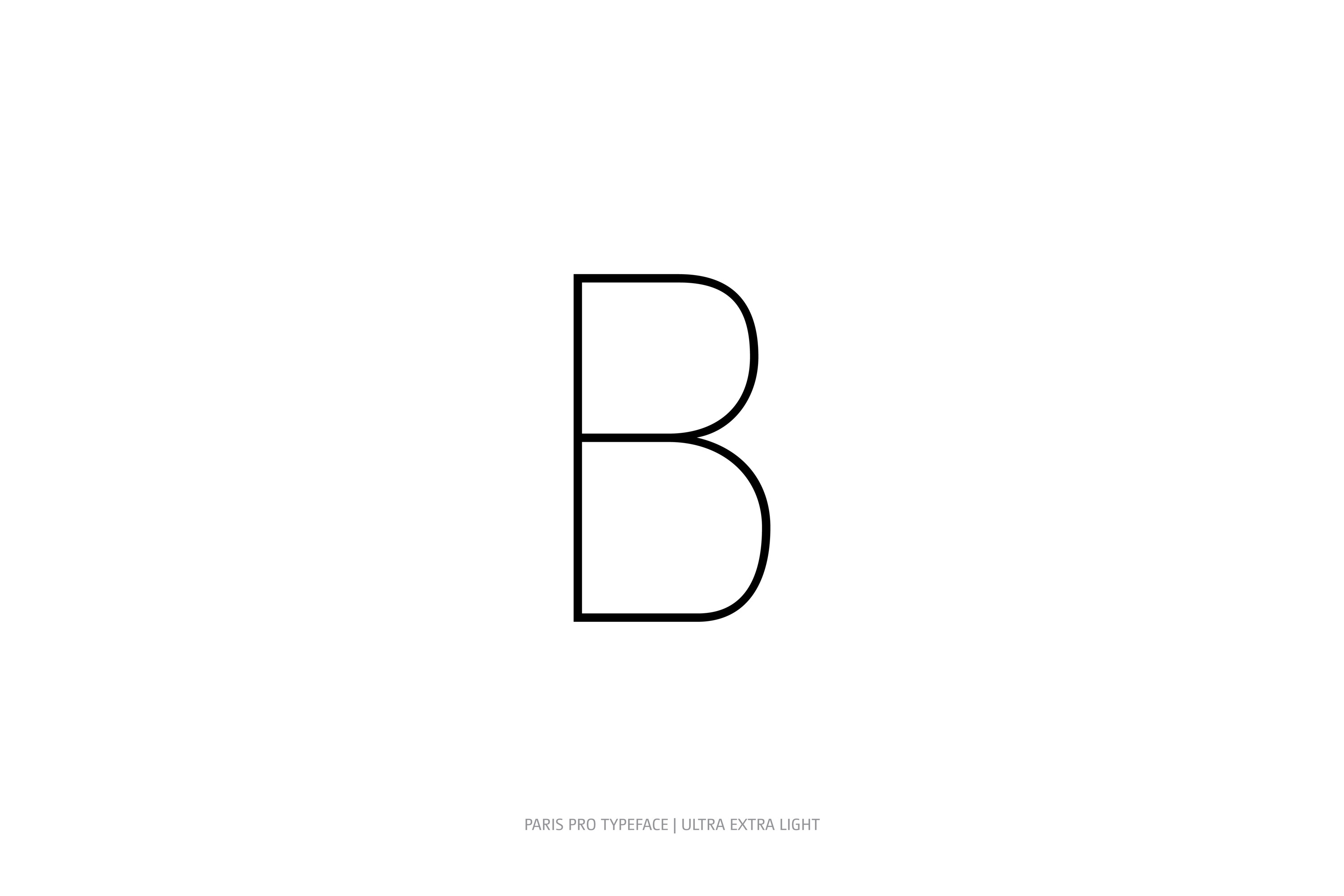 Paris Pro Typeface Ultra Extra Light Style B