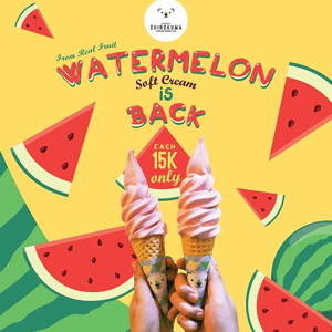 SHIROKUMA: Promo WATERMELON Soft Cream only for IDR15.000 each! sampai 12/31/2019