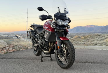 2017 TRIUMPH TIGER 800 XRT motorcycle for rent near Draper, UT