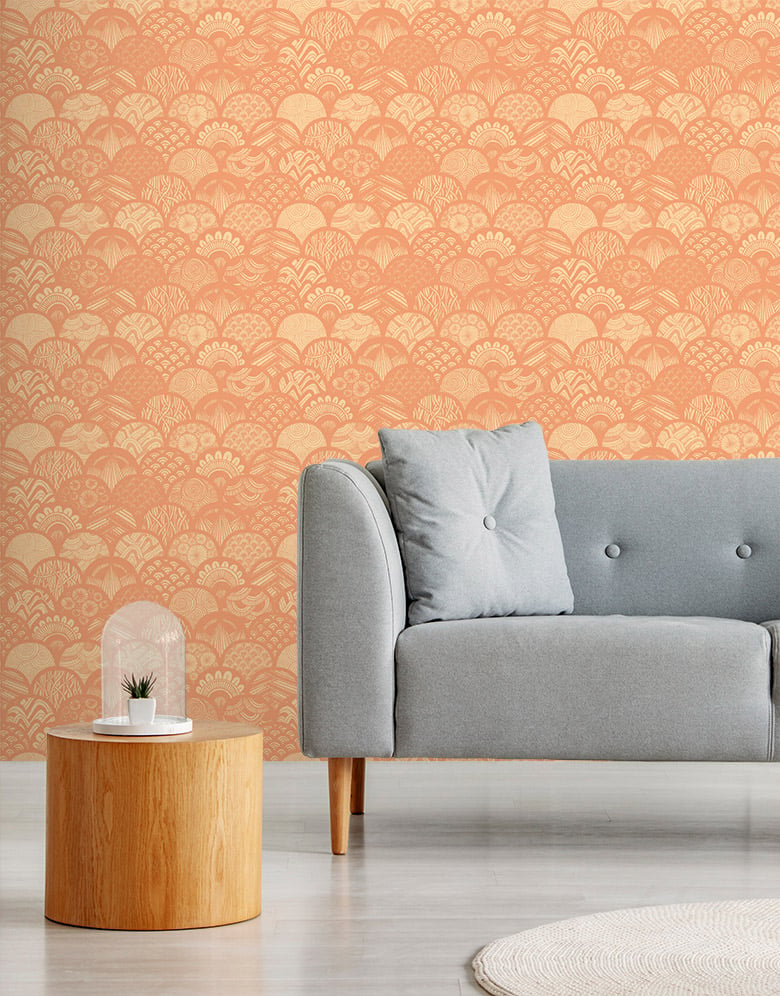 Orange Classic Beautiful Scallop Wallpaper hero image
