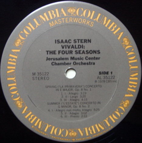 Columbia / ISAAC STERN, - Vivaldi The Four Seasons,  NM!