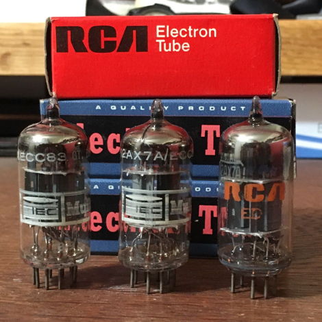 2 new in the box mullard 12ax7a tubes and 1 free new rc...