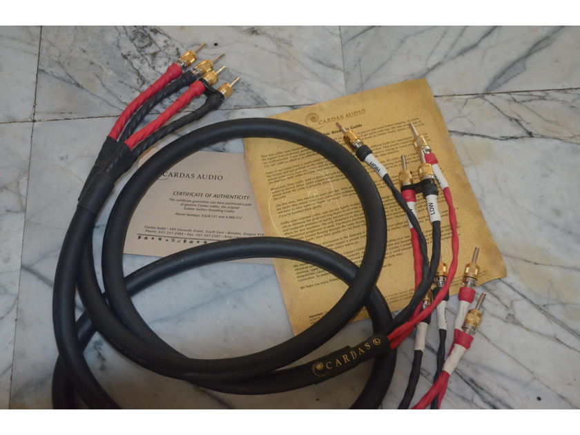 Cardas Audio Golden Ref 1,5m Biwire banana plugs pair as new with certificate