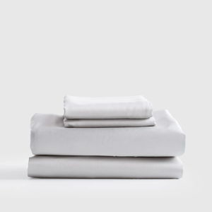 Organic Bamboo Viscose Sheet Set-Light Grey-Queen