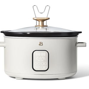 Beautiful 6 Qt Programmable Slow Cooker, White Icing by Drew Barrymore