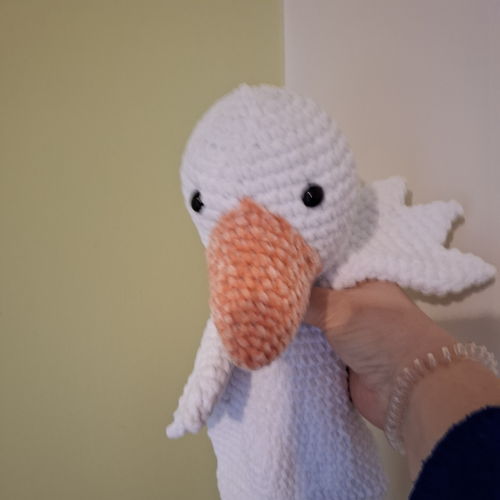 Goos gans knuffeldoekje velvet