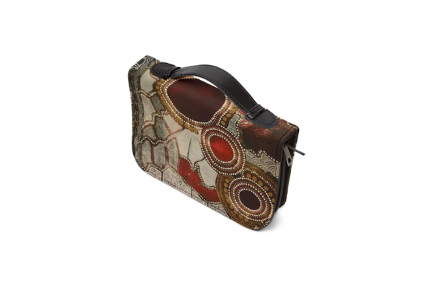 Aboriginal Dot Art Heron Bible Cover | Native Pattern Zippered Bible Case - Image 3