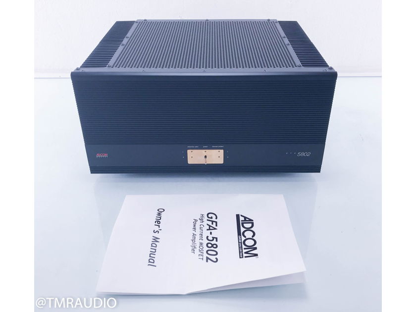 Adcom GFA-5802 Stereo Power Amplifier (AS-IS Loud buzz, suspected DC current on outputs) (12406)