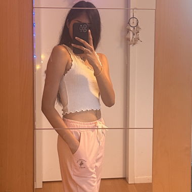 Peach joggers