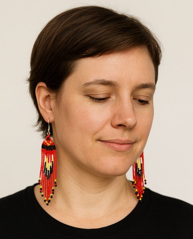 Beaded fringe earrings