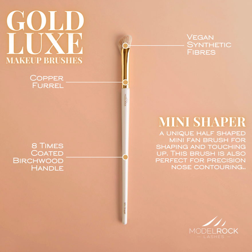 GOLD LUXE MAKEUP BRUSH "MINI SHAPER" (MODELROCK)