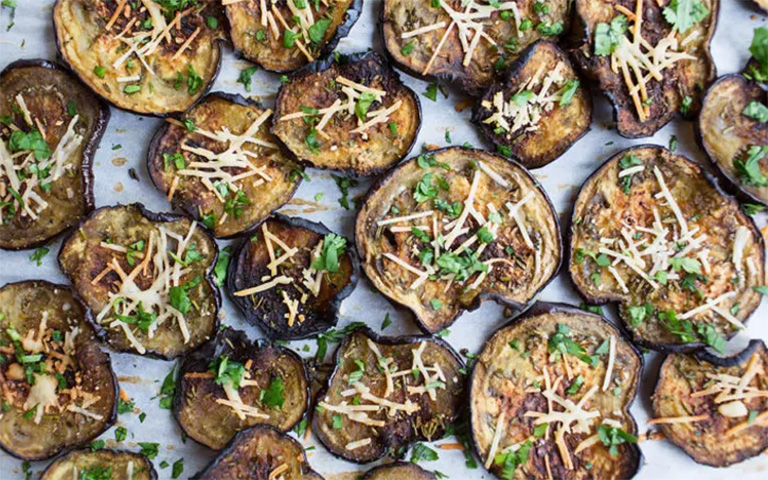 Eggplant crisps