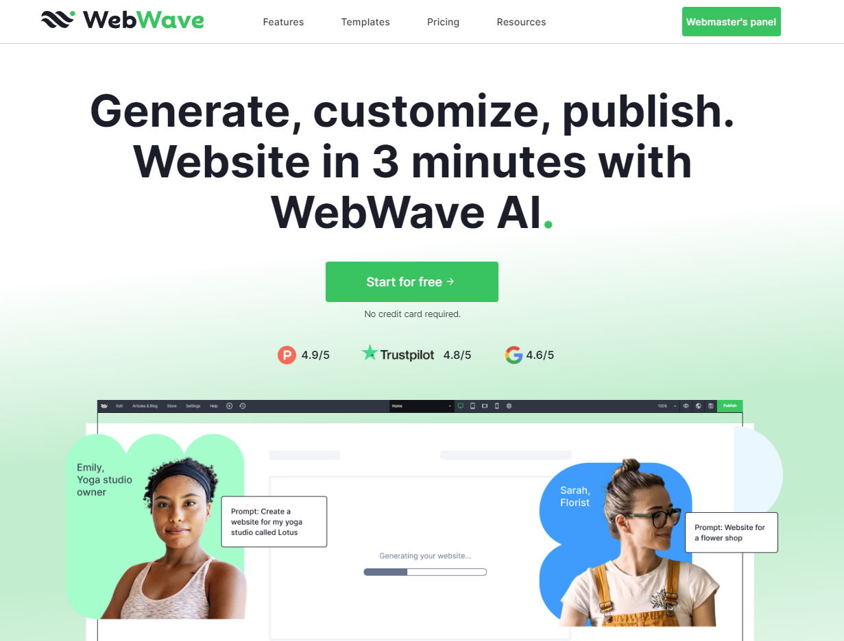 WebWave Website Builder - Create a website in 3 minutes
