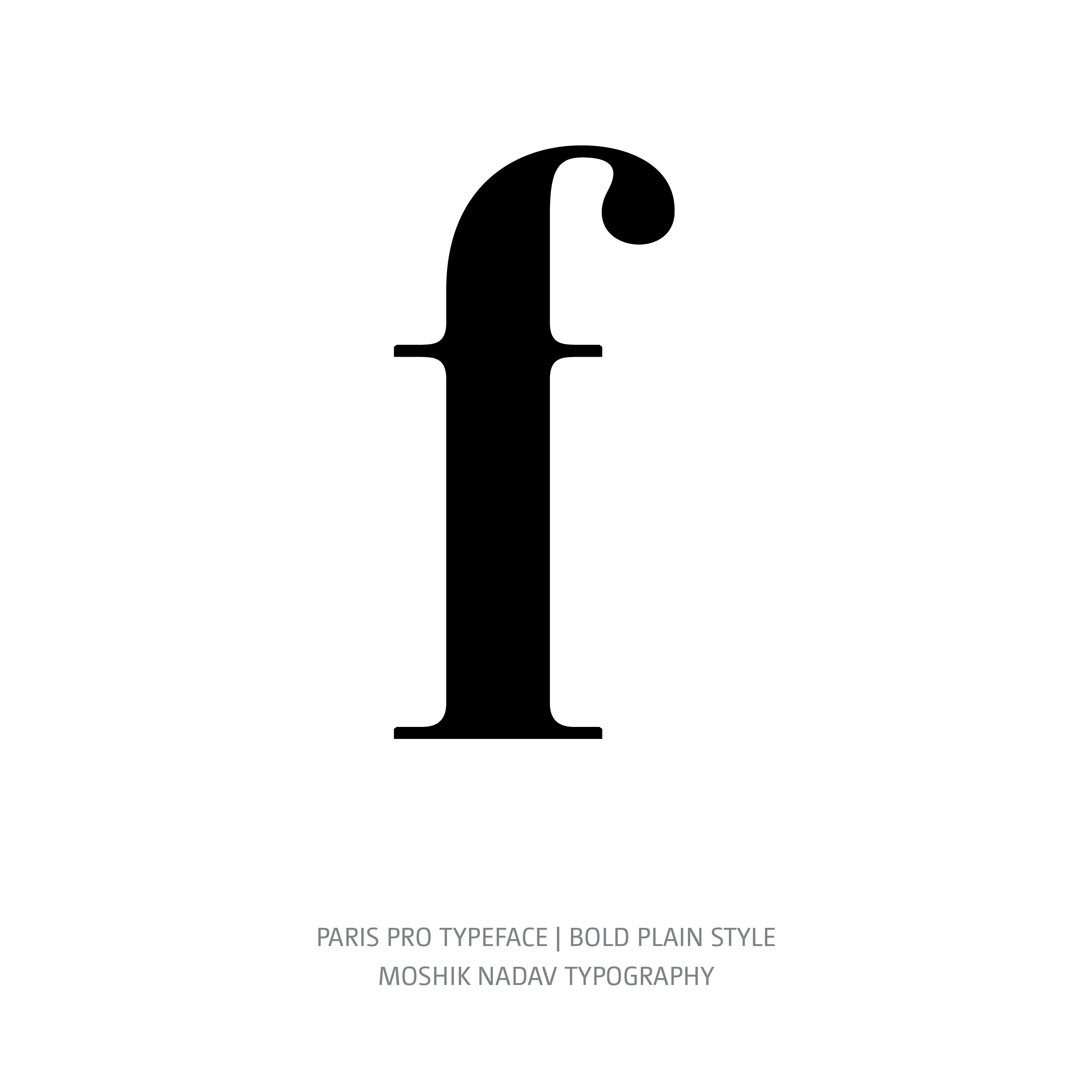 Paris Pro Typeface Bold Plain f