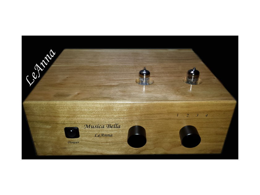 Musica Bella "LeAnna" Class A Tube Preamp custom hardwood chassis by Response Audio NY