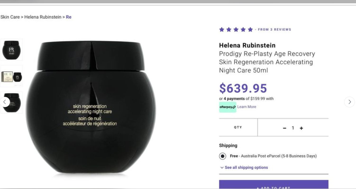 Helena Rubinstein Prodigy Re-Plasty Age Recovery Skin Regeneration Accelerating Night Care 50ml - Image 3