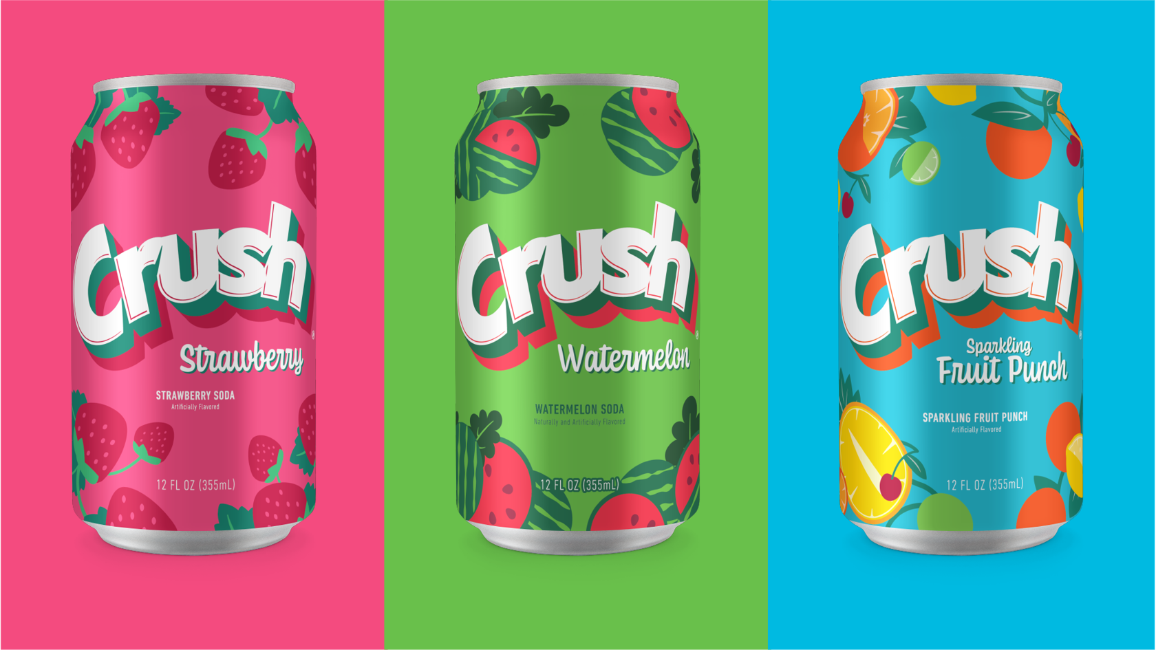 Crush Soda S Refreshingly Fun New Look Dieline Design Branding Packaging Inspiration