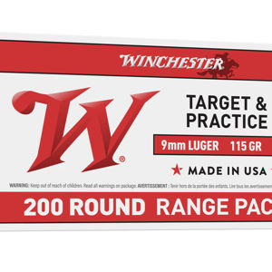 9mm Luger 115 Grain, fmj/training ammunition.