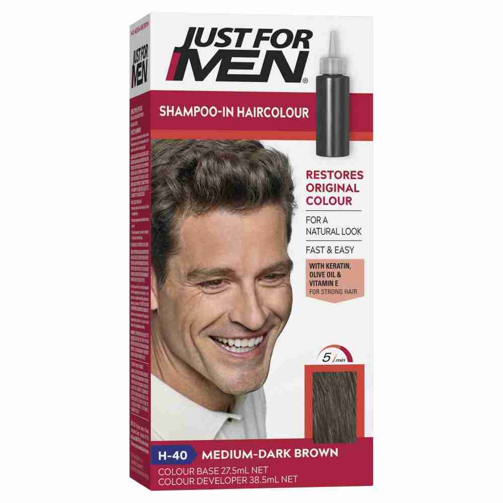 Just For Men Shampoo-In Haircolour Medium-Dark Brown - Image 2