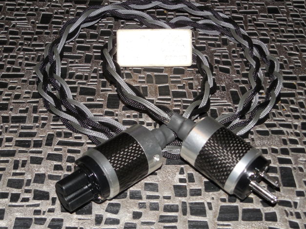 1 Meter  Silver/Rhodium Power cord Custom made silver/r...