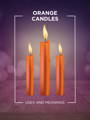 orange candles candle magiic 101 meaning icon with three lit candles and a purple and pink bokeh background