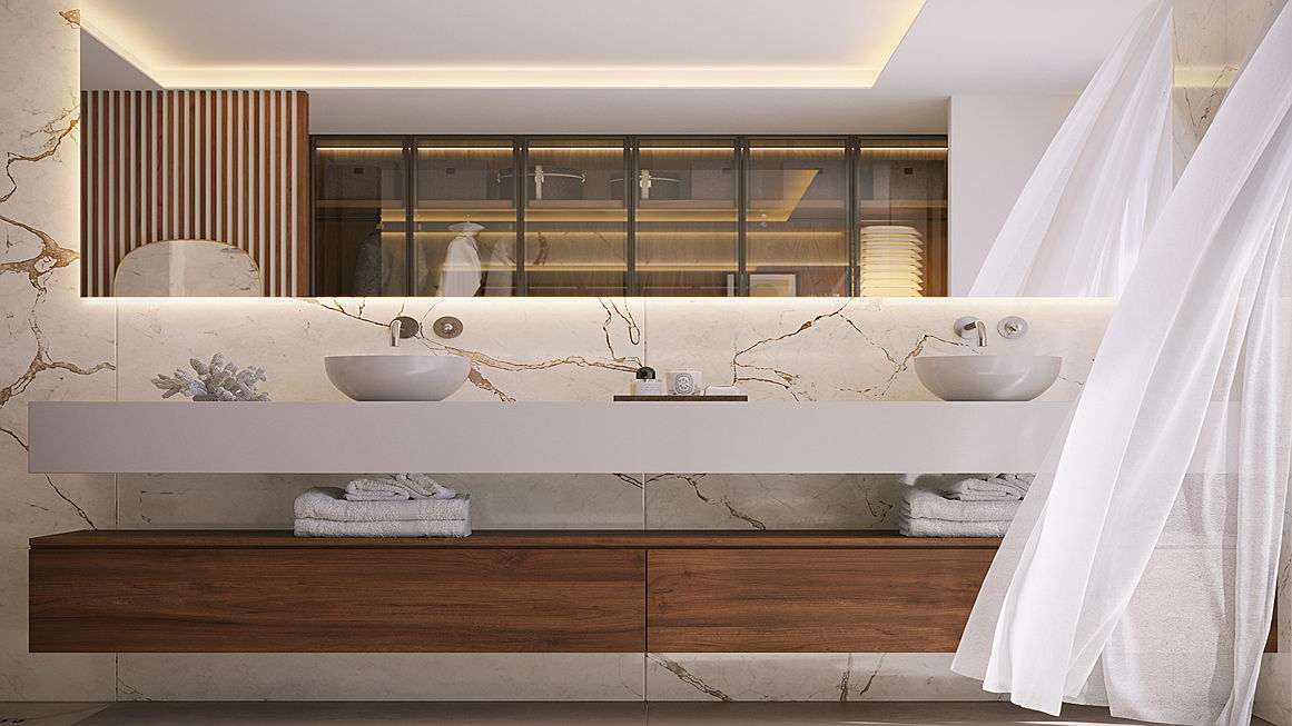  Marbella
- Master bathroom at the Benalús apartments