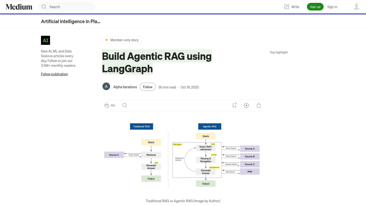 Build Agentic RAG using LangGraph
