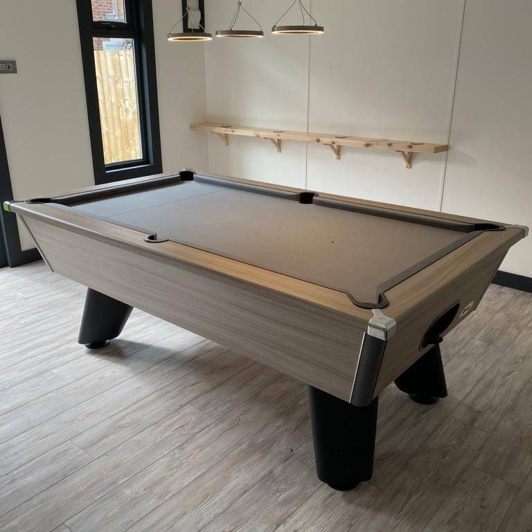 Cry wolf indoor slate bed pool table driftwood