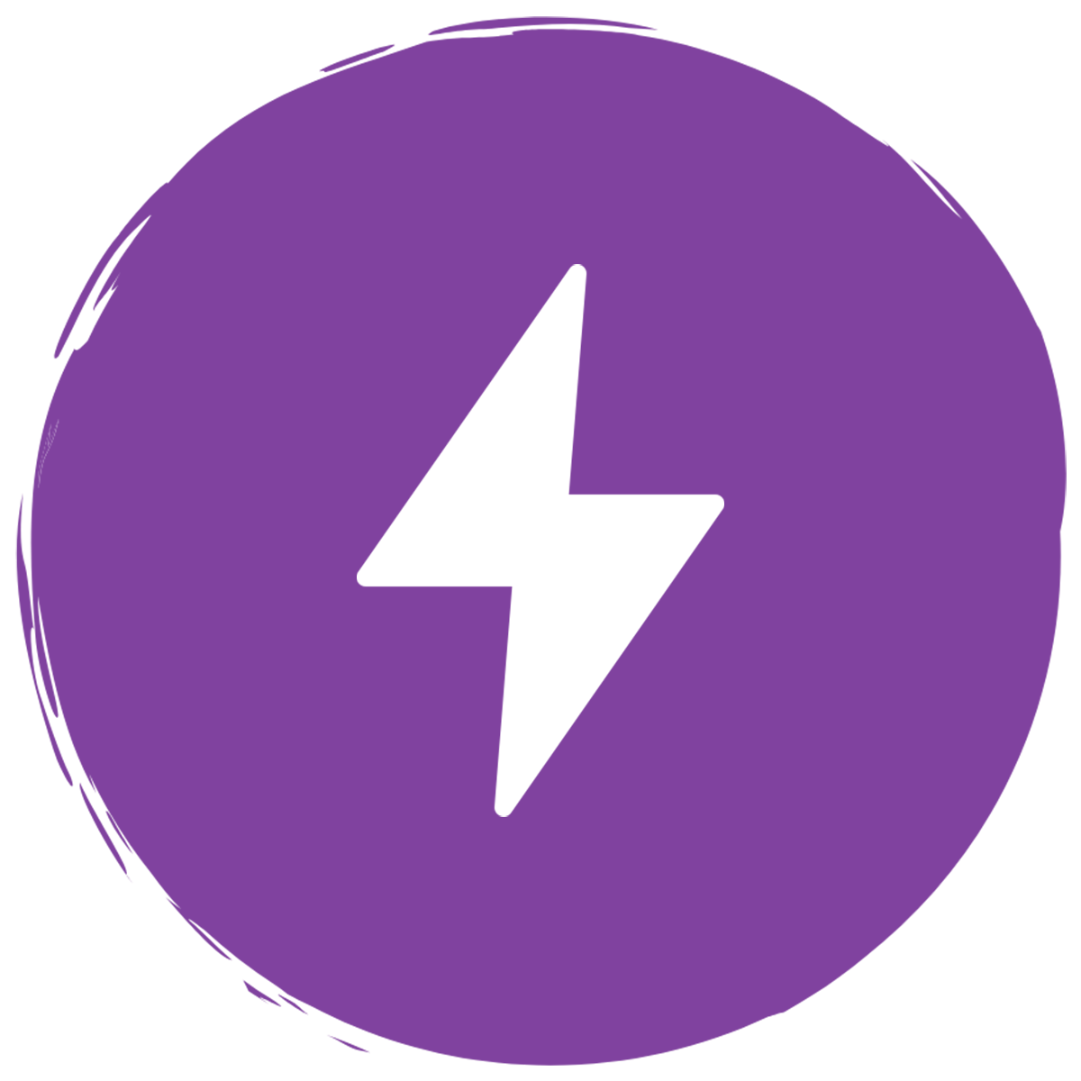 Icon of a white lightning bolt symbolizing energy and vitality benefits, promoting the effectiveness of a multivitamin for women.