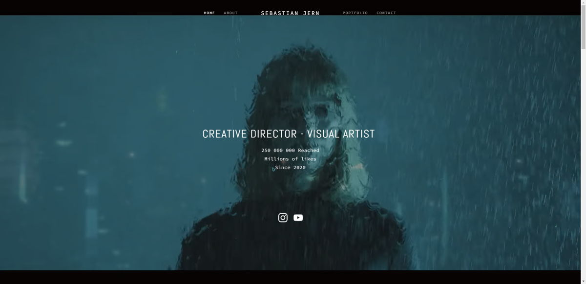 Screenshot of Sebastian jern, from the videography websites collection.