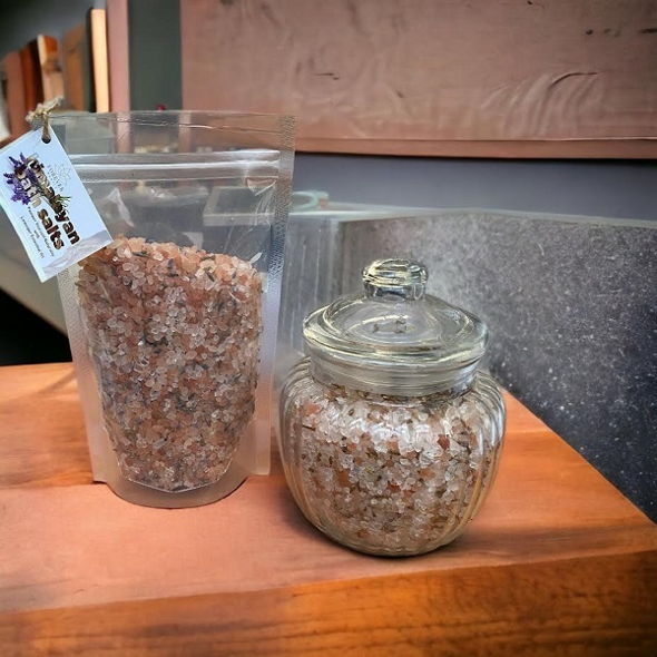 Himalayan Bath Salts infused with Lavender Essential Oil - Package