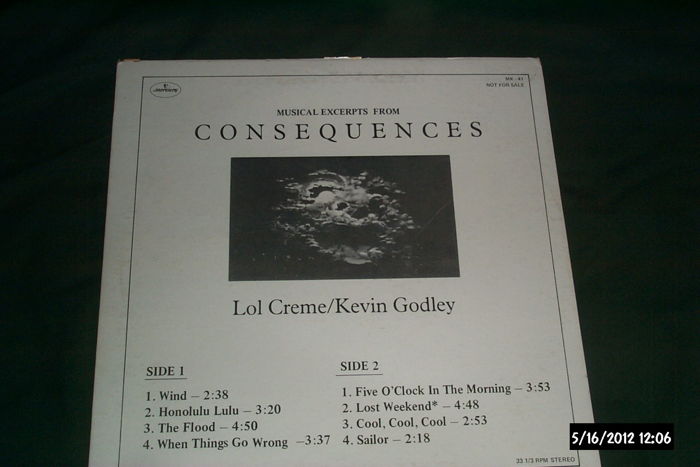 Godley/Creme - Consequences promo excerpts lp nm