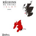 Carte région du Whisky Islay localisation de la distillerie écossaise Ardbeg