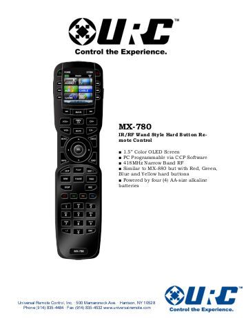 UNIVERSAL REMOTE MX-780 With MRF-260 this setup BEST fu...