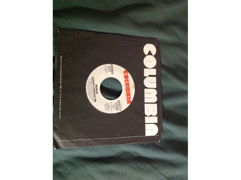 Wings - Arrow Through Me Promo 45 With NM