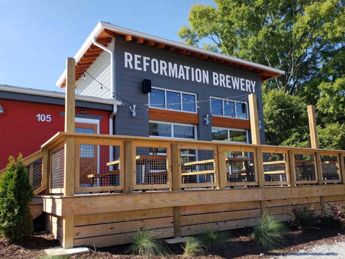Entrance to Reformation Brewery in Woodstock, GA